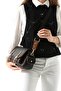 Women's Double Buckle Detailed Stylish Multi-Compartment Crossbody Hand and Shoulder Bag
