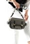 Women's Double Buckle Detailed Stylish Multi-Compartment Crossbody Hand and Shoulder Bag