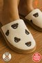 Teddy Bear Embroidered Fluffy House Slippers Dowry Slippers Non-Slip Sole Winter Women's House Slippers