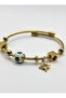 Steel North Star Evil Eye Handcuff Bracelet - 2