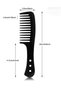 Professional Barber Hairdresser Hair Cutting Comb - Black Large Carbon Comb - Hair Parting Comb - 2
