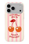 iPhone 18 Pro Compatible Cherry Pattern Transparent Phone Case