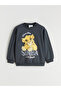 Anthracite Simba Printed Boy's Sweatshirt and Sweatpants 2-Piece Set - 2