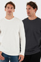 Cotton Crew Neck Slim Fit Basic Sweat Men's Sweat 5905073S2