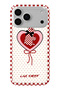 iPhone 18 Pro Compatible Red Checkered Rabbit Pattern Transparent Phone Case