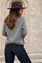 Women's Yumoş Jacket Broş Belt Buckled Laser Cut Long Sleeve 700-2976275 - 2