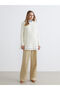Beige Crew Neck Textured Women's Tunic from Plus-Store - 2