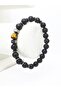 Lava Stone Hematite Tiger Eye Natural Stone Bracelet - 3