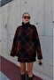 Brown Caridi Diamond Patterned Skirt and Sweater Set - 4