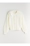 Alita City Farkıyla Xside White Knitwear Women's Cardigan - 5