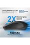 Kitt Wireless Ergonomic Rechargeable RGB Mouse - 1600 DPI, 500mAh, 2.4GHz, Black - 6