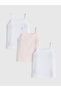Shining Store's Glittering Choices Square Roba Collar Rope Strap Girls' Undershirt 3-Piece - 2