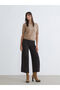 Wide Leg Women's Pleated Pants with Belt