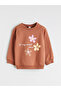 Two Mt Shop Quality Lcw Kids Brown 3 Thread Printed Standard & Regular Girls' Sweatshirt - 4