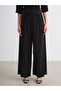 Wide Leg Women's Trousers with Elastic Waist - 2