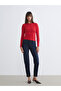 Crew Neck Self Patterned Women's Knitwear Sweater - 3