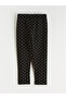 Black elastic waist polka dot girls' leggings - 3