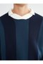 Özmarka New Season Polo Neck Striped Men's Knitwear Sweater - 3