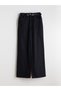 Lcw Jeans Black Wideleg Women's Jean Pants with Belt at Waist - 5