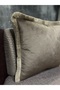 Imported Silk Velvet Brown Color Tassel Kirlent Cover 43X43Cm - 4