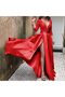 Women's Fashion Long Gown Waistline Cocktail & Evening Dresses Front Slit Prom Dress, A1576 - 4