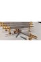 Emi̇r 1 Ad. Chrome Gold 320 mm Metal Screw Handle Cabinet, Dresser, Unit, Bedside Table, Kitchen Cabinet, Cloakroom - 6