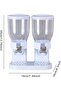Double Cereal Dispenser - Dual Control Clear 2-Cup Cereal & Candy Dispenser - 4
