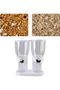 Double airtight clear container cereal dispenser with built in spill tray for dry food, breakfast ce - 4