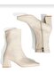 Blunt Toe Stretch Ankle Heeled Women's Boots - 2
