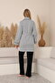 Aria Women's Maternity and Postpartum Nursing Pajama Set with Robe, Striped - 2