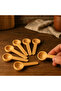 Natural Wooden Spice Measuring Spoon 8 cm 6 Pieces