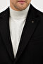 Covin Men's Black Flexible Cotton Blend Mono Collar Slim Fit Sports Blazer Jacket - 5