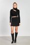 Women's Mock Neck Window Detail Blouse - Black - 3