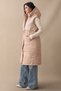 Beige Puffer Vest with Plush Detail on the Front - 4