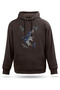 Hooded Sweatshirt Owl and Shark Design Hooded Sweatshirt