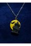 Castle and Bat Pendant Steel Chain Halloween Halloween Themed Necklace Jewelry Women Accessory - 3