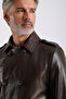 Maroquin Leather Moreno Men's Genuine Leather Trench Coat - 6