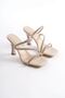 Capella Beige Women's Stone Heeled Slippers - 7