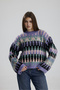 Nordic Pattern Soft Texture Fleece-Lined Knitwear Sweater - 2