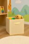 Cream Lidless Cabinet Laundry Toy Organizer Folding Storage Box 30X30X30 - 3