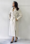 Women's Lined Belted Cashmere Coat Beige, Burgundy, Navy Blue, Black - 2