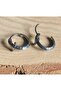 Sword Design Ring-Passable 316L Stainless Steel Tarnish-Free Earrings Pair - 3