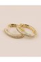 Luretta Inlaid Zircon Stone Oval Hoop Xuping Earrings