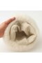 Luxurious Looking Women's Beret Hat Beige Color Fur Detailed Soft Stylish and Elegant Winter Design Plush - 3