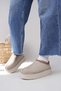Women's Guaranteed Fur-Lined Lightweight High Sole Mini Sabo House Slippers Beige - 5