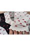 6 pairs women's cotton Stitch-Free quality heart curly socks - 3