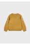 Girl's Floral Appliqué Sweater Yellow - 4