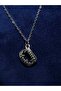 Vampire Teeth Model Halloween Themed Horror Stylish Style Steel Pendant and Steel Chain Necklace - 4