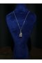 Steel Necklace with Sorcerer's Castle Figure Halloween Halloween Themed Gothic Jewelry Accessory - 8