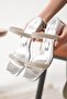 Thick Heeled Silver Women's Slippers Tr20My11E - 3